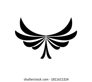 vector de icono de alas aislado en blanco