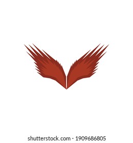 Wings Ikone Vektorgrafik für Logo-Firma. Wingsticker für Tätowierung.