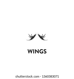 wings icon vector. wings sign on white background. wings icon for web and app