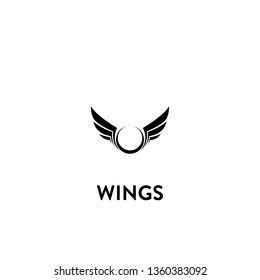 wings icon vector. wings sign on white background. wings icon for web and app