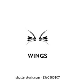wings icon vector. wings sign on white background. wings icon for web and app