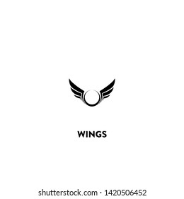 wings icon vector. wings sign on white background. wings icon for web and app