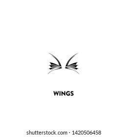 wings icon vector. wings sign on white background. wings icon for web and app