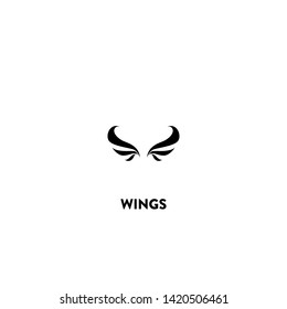 wings icon vector. wings sign on white background. wings icon for web and app