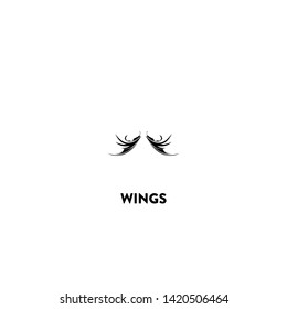 wings icon vector. wings sign on white background. wings icon for web and app