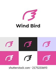 Wings icons logo vector illustrations, Wing Logo, Wings Concept Logo Design