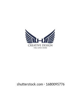 Wings icons set. Wing logo. Vector
