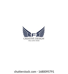 Zeichensymbole gesetzt. Wing-Logo. Vektorillustration
