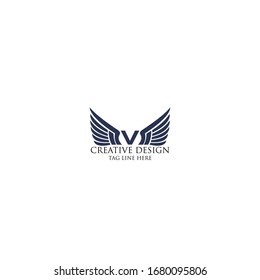 Zeichensymbole gesetzt. Wing-Logo. Vektorillustration
