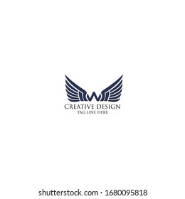 Wings icons set. Wing logo. Vector
