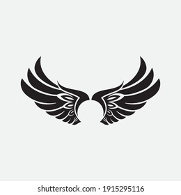 wings illustration design icon logo template