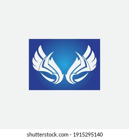 wings illustration design icon logo template
