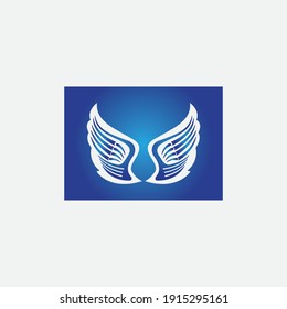 wings illustration design icon logo template