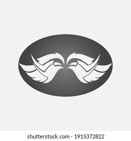 wings illustration design icon logo template