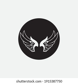 wings illustration design icon logo template