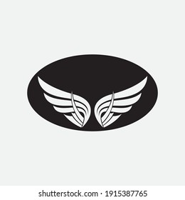 plantilla de logotipo de icono de ilustración de alas