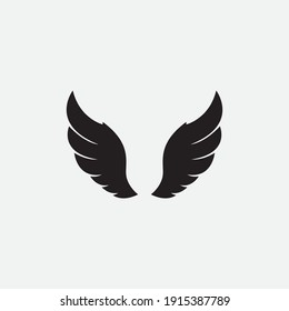 wings illustration design icon logo template
