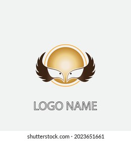wings illustration design icon logo template