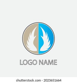 wings illustration design icon logo template