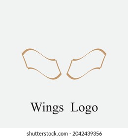 wings illustration design icon logo template