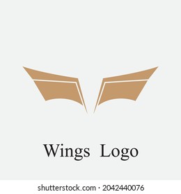 wings illustration design icon logo template