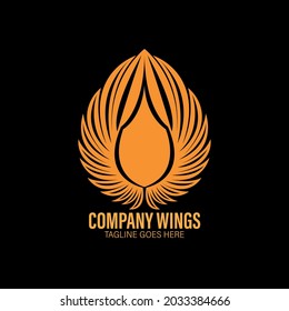 wings illustration design logo vector