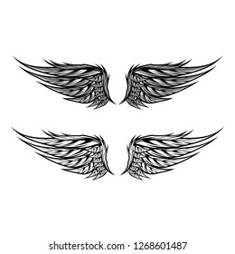 wings isolated vector template design