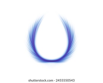 Wings. Light effect on a white background. PNG vector