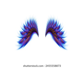 Wings. Light effect on a white background. PNG vector