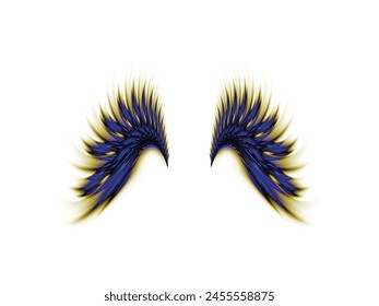Wings. Light effect on a white background. PNG vector