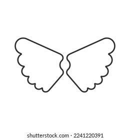 Wings line universal icon ui ux element sign.