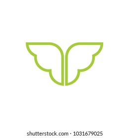wings lines art symbol logo vector
