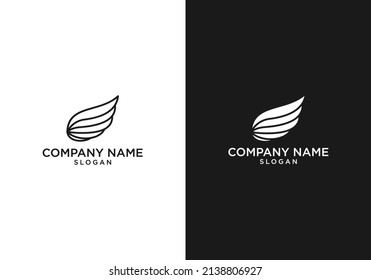 Vector de arte abstracto del logotipo Wings