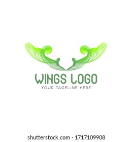 Wings Logo diseño abstracto plantilla vectorial Wings Logotipo