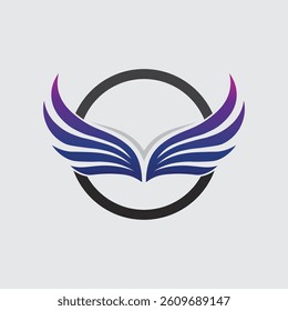 Wings logo and animal wings icon sign stock logo design graphic illustration 