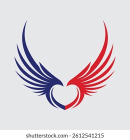 Wings logo and animal wings icon sign stock logo design graphic illustration 