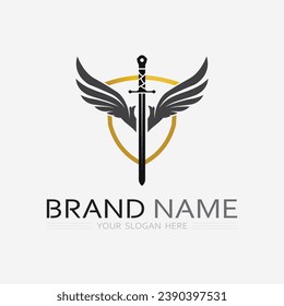 Wings logo bird and animal wing vector icon symbol illustration design template