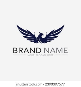 Wings logo bird and animal wing vector icon symbol illustration design template