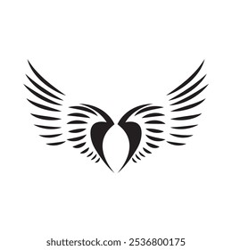 Wings Logo Bird Wings Vector Illustration Brand Design Template