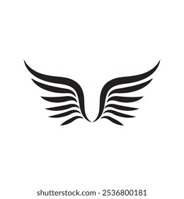 Alas Logo Alas de pájaro Ilustración vectorial Diseño de marca Plantilla