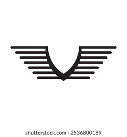Wings Logo Bird Wings Vector Illustration Brand Design Template