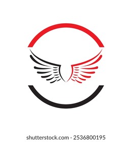 Wings Logo Bird Wings Vector Illustration Brand Design Template