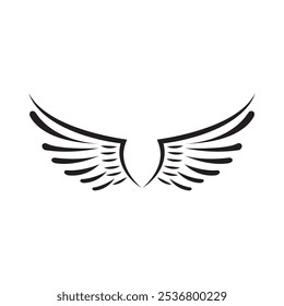 Wings Logo Bird Wings Vector Illustration Brand Design Template