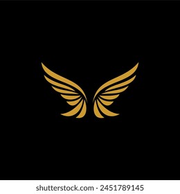 Wings logo collection - golden auto wings logo template	