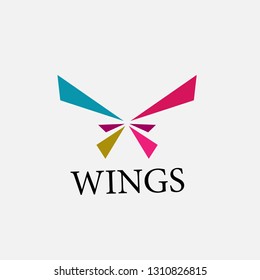 wings logo for company, organization or team, wings has mean symbol of beauty