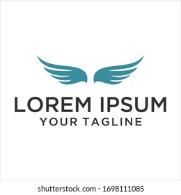 Wings logo concept flat design vectors