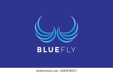 Wings logo concept symbol of freedom and flight industry