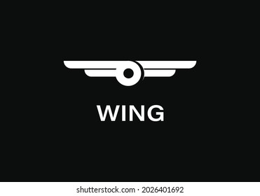 Wings Logo design abstract design vector template. Aircraft Wings Logo icon. Modern Heraldic Logo Linear Flying Airlines Logotypefliying Logo concept.  