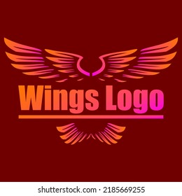 Wings logo design. Birdlike logo design.