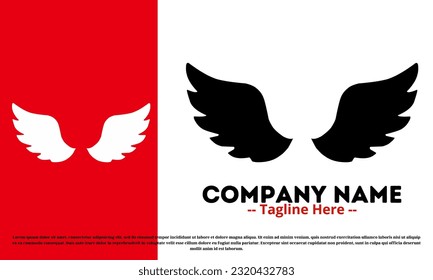 Wings logo design brand identity emblem